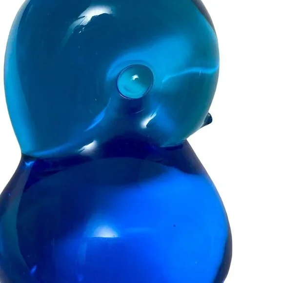 Blue Bird Glass Figurine Josef Marcolin FM Konstglas Sweden Vintage 3" h - Picture 7 of 9